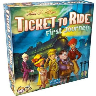 Board Game Ticket Ride First Journey Strategy Train Adventure Fun Family Entertainment Kids Ages 6+ 2-4 Players