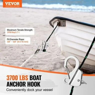 Boat Anchor Hook Stainless Steel Knotless Anchor System with Quick Release