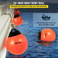 Detailed information about the product Boat Buoy Balls, 15' Diameter Inflatable Heavy-Duty Marine-Grade PVC Marker Buoys, Round Boat Mooring Buoys, Anchoring, Rafting, Marking, Fishing, Orange