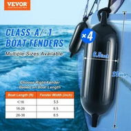 Detailed information about the product Boat Fenders, 6.5 x 23 Boat Bumpers for Docking, Inflatable Ribbed Fender with Center Holes, Marine Boat Dock Fender Bumper with Air Pump, 4 Needles and 4 Ropes and Storage Bag, Black