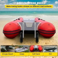 Detailed information about the product Boat Launching Wheels, 15 Boat Transom Launching Wheel, 300 LBS Loading Capacity Inflatable Boat Launch Wheels, Aluminum Alloy Transom Launching Dolly Wheels with 4 PCS of Quick Release Pins