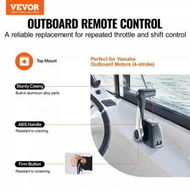 Detailed information about the product Boat Throttle Control, 704-48205-P1 Top-Mounted Outboard Remote Control Box for Yamaha 4-Stroke, Marine Throttle Control Box with Power Trim Switch and 4.6 ft Harness with 5 Pin Connector