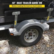 Detailed information about the product Boat Trailer Guide-ons, 1219 mm, 2 PCS Rustproof Steel Trailer Guide ons, Trailer Guides with Carpet-Padded Boards, Mounting Parts Included, for Ski Boat, Fishing Boat or Sailboat Trailer