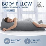 Detailed information about the product Body Pillow Support Long Full Back Hip Leg Support Shredded Bed Cushion Memory Foam for Pregnancy Maternity Stomach Side Sleepers 137x50cm Grey
