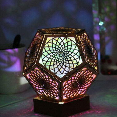 Bohemian Light LED Atmosphere Lamp With Hollow Flower Pattern Waterproof Lamp