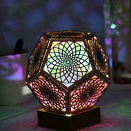 Detailed information about the product Bohemian Light LED Atmosphere Lamp With Hollow Flower Pattern Waterproof Lamp