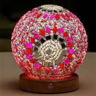 Detailed information about the product Bohemian Nightlight Romantic Free Bohemian Creative USB Rechargeable Bedroom Decor Table Lamp Decorative Glass Lamp Kids Gift Color Pink