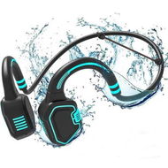 Detailed information about the product Bone Conduction Swimming Headphones, IP68 Waterproof Open-Ear, Underwater Sport Headphones for Swim, Workout, Cycling (Blue)
