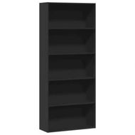 Detailed information about the product Book Cabinet Black 80x30x189 cm Engineered Wood