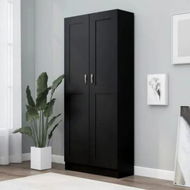 Detailed information about the product Book Cabinet Black 82.5x30.5x185.5 cm Engineered Wood