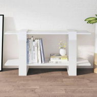 Detailed information about the product Book Cabinet High Gloss White 100x30x51 Cm Engineered Wood