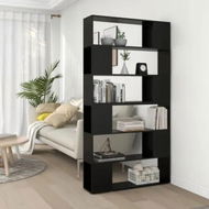 Detailed information about the product Book Cabinet Room Divider Black 100x24x188 cm
