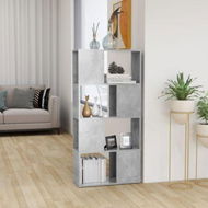 Detailed information about the product Book Cabinet Room Divider Concrete Grey 60x24x124.5 Cm.