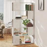 Detailed information about the product Book Cabinet Room Divider Concrete Grey 80x24x155 cm Engineered Wood