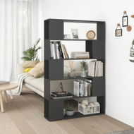 Detailed information about the product Book Cabinet Room Divider Grey 100x24x155 Cm Engineered Wood