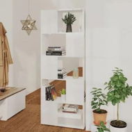 Detailed information about the product Book Cabinet Room Divider High Gloss White 60x24x155 cm