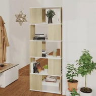 Detailed information about the product Book Cabinet Room Divider White&Sonoma Oak 60x24x155 cm