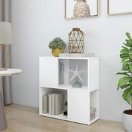 Detailed information about the product Book Cabinet White 60x24x63 cm Engineered Wood