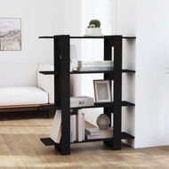 Detailed information about the product Book Cabinet/Room Divider Black 100x30x123.5 Cm.