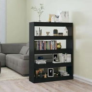 Detailed information about the product Book Cabinet/Room Divider Black 100x30x135 cm