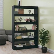 Detailed information about the product Book Cabinet/Room Divider Black 100x30x166 cm