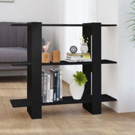 Detailed information about the product Book Cabinet/room Divider Black 100x30x87 Cm.