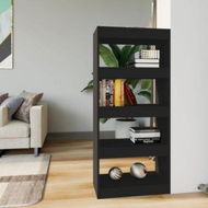 Detailed information about the product Book Cabinet/Room Divider Black 60x30x135 Cm Engineered Wood.