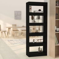 Detailed information about the product Book Cabinet/Room Divider Black 60x30x166 Cm Engineered Wood.