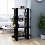 Detailed information about the product Book Cabinet/Room Divider Black 80x30x123.5 Cm