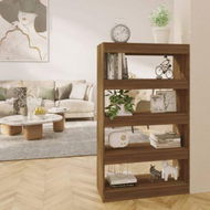 Detailed information about the product Book Cabinet/Room Divider Brown Oak 80x30x135 Cm Engineered Wood.