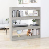 Detailed information about the product Book Cabinet/Room Divider Concrete Grey 100x30x103 Cm