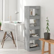 Detailed information about the product Book Cabinet/Room Divider Concrete Grey 40x30x135 Cm