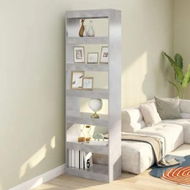 Detailed information about the product Book Cabinet/Room Divider Concrete Grey 60x30x198 cm