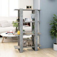 Detailed information about the product Book Cabinet/Room Divider Concrete Grey 80x30x123.5 Cm