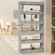 Detailed information about the product Book Cabinet/Room Divider Concrete Grey 80x30x166 cm Engineered Wood