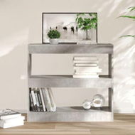 Detailed information about the product Book Cabinet/Room Divider Concrete Grey 80x30x72 Cm