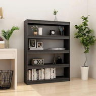 Detailed information about the product Book Cabinet/Room Divider Gray 100x30x135.5 Cm Solid Pine Wood