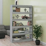 Detailed information about the product Book Cabinet/Room Divider Grey Sonoma 100x30x166 cm