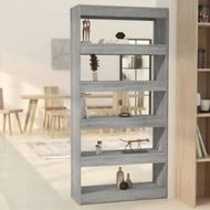 Detailed information about the product Book Cabinet/Room Divider Grey Sonoma 80x30x166 cm Engineered Wood