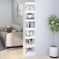 Detailed information about the product Book Cabinet/Room Divider High Gloss White 40x30x198 Cm