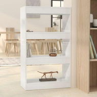 Detailed information about the product Book Cabinet/Room Divider High Gloss White 60x30x103 Cm Engineered Wood.