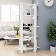 Detailed information about the product Book Cabinet/Room Divider High Gloss White 80x30x160 Cm