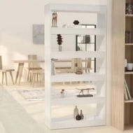 Detailed information about the product Book Cabinet/Room Divider High Gloss White 80x30x166 cm Engineered Wood