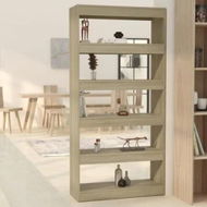 Detailed information about the product Book Cabinet/Room Divider Sonoma Oak 80x30x166 cm Engineered Wood