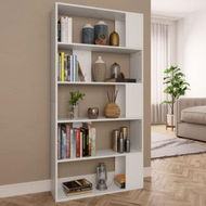 Detailed information about the product Book Cabinet/Room Divider White 80x24x159 Cm Chipboard.