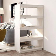 Detailed information about the product Book Cabinet/Room Divider White 80x35x135 Cm Solid Pine Wood.