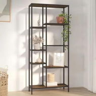 Detailed information about the product Book Shelf 80x30x180 cm Steel and Engineered Wood