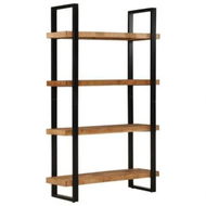 Detailed information about the product Bookcase 4-Tier 110x40x180 cm Solid Wood Mango and Iron