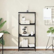 Detailed information about the product Bookcase 4-Tier Black 59x35x132 cm Engineered Wood