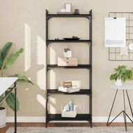 Detailed information about the product Bookcase 5-Tier Black 60x30x154 cm Engineered Wood